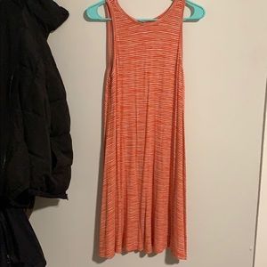 Orange and White Striped Summer Dress